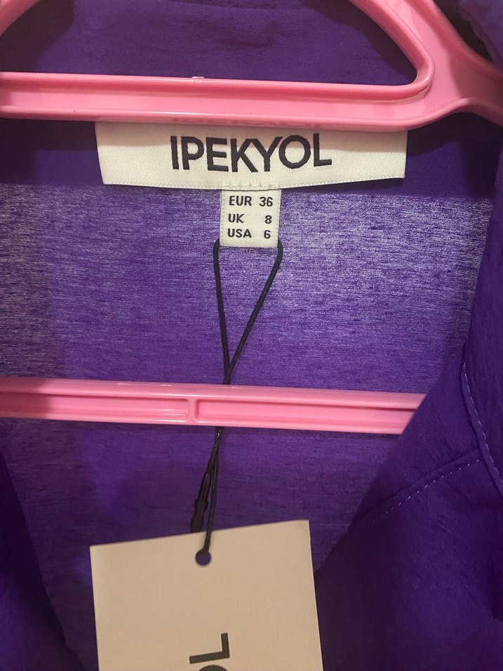 İpekyol mor gömlek bluz - Görsel 5