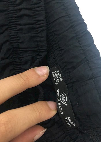s Beden Siyah Paraşüt Pantolon