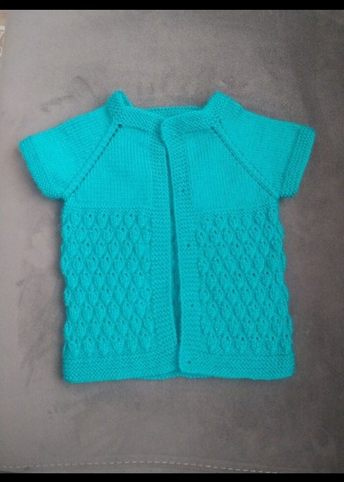Örgü bebek yeleği - Görsel 3