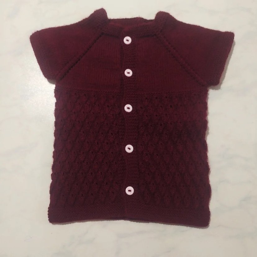 Örgü bebek yeleği - Görsel 2