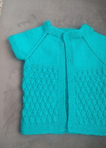 El örgüsü bebek yeleği - Görsel 9