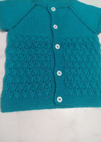 El örgüsü bebek yeleği - Görsel 4