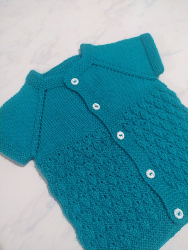 El örgüsü bebek yeleği - Görsel 2