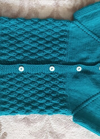 Bebek Örgü Kazak Yelek Hırka  - Görsel 9