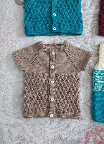 Bebek Örgü Kazak Yelek Hırka  - Görsel 10