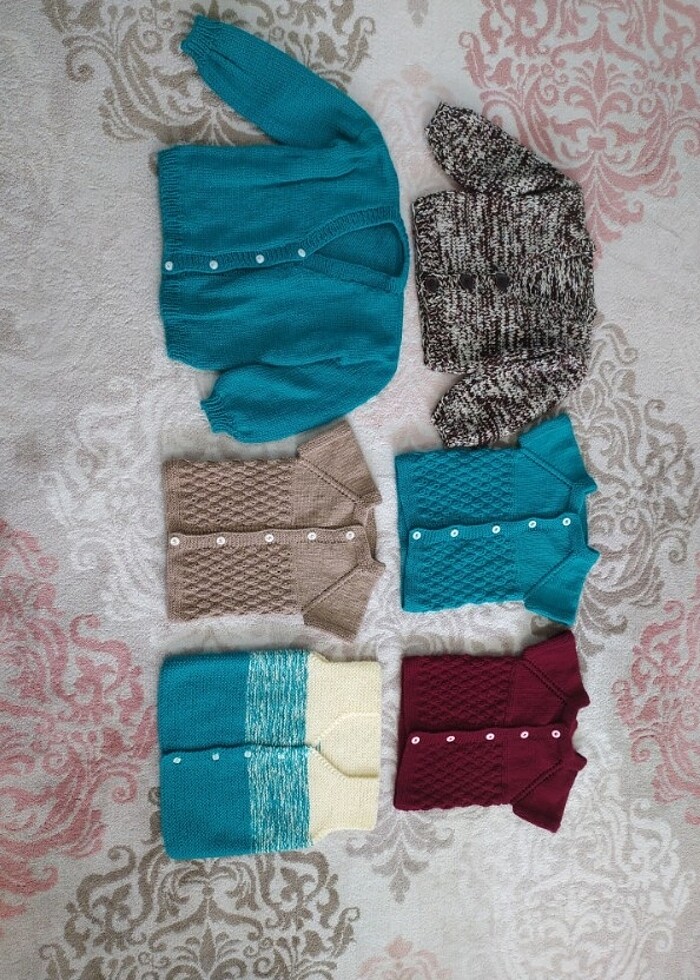 Bebek Örgü Kazak Yelek Hırka  - Görsel 5