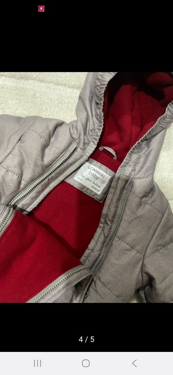 Gri Erkek Bebek Kapüşonlu Tulum - Görsel 4