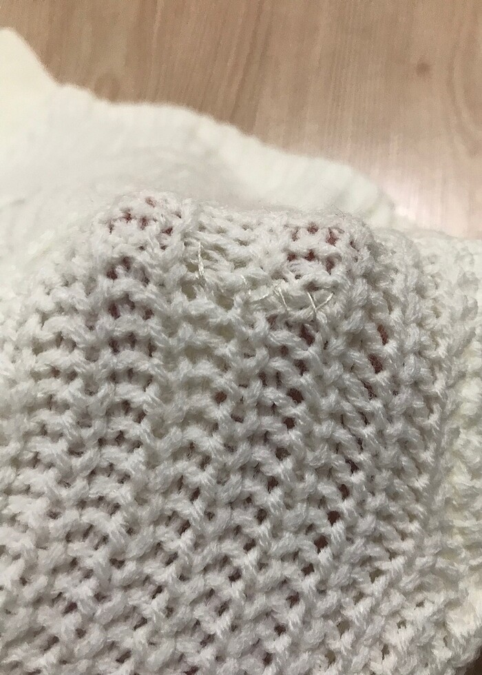 Beyaz kazak - Görsel 5