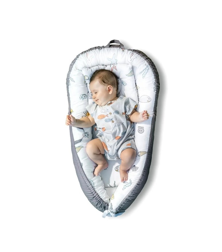 Mavi Baskılı Çocuk Oyun Minderi - Görsel 2