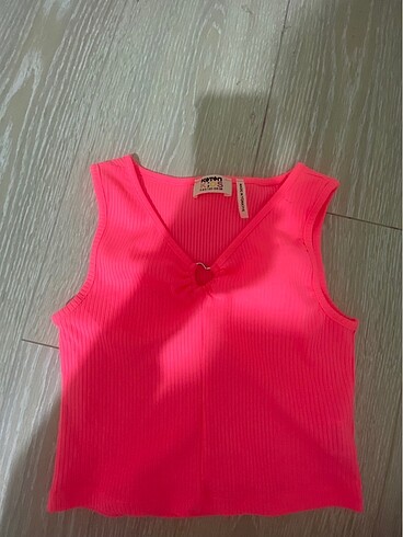 Kız çocuk crop koton 7/8 yaş