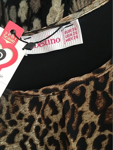 36 Beden Leopar elbise