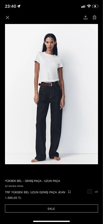 Zara Zara yüksek bel pantolon