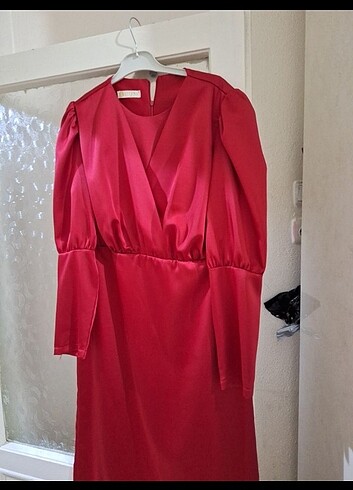 xl Beden Saten elbise