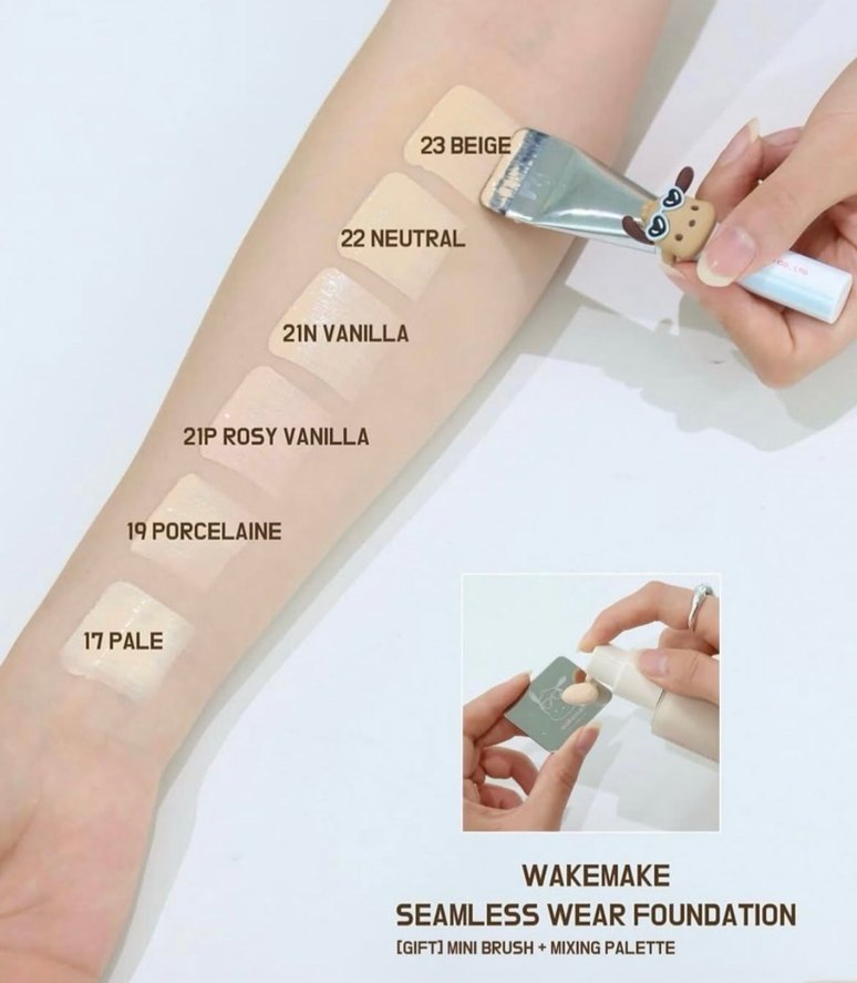 Wakemake Beyaz Sıvı Fondöten ve Mini Fırça Seti - Görsel 2