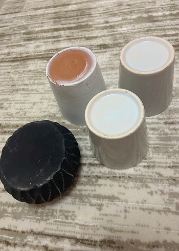 Beyaz ve Gri Seramik Vazo Seti - Görsel 3