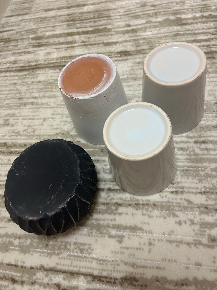 Beyaz ve Gri Seramik Vazo Seti - Görsel 3