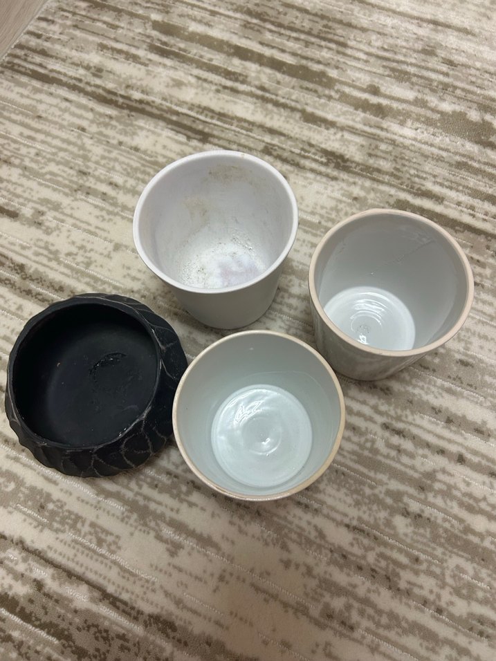 Beyaz ve Gri Seramik Vazo Seti - Görsel 2