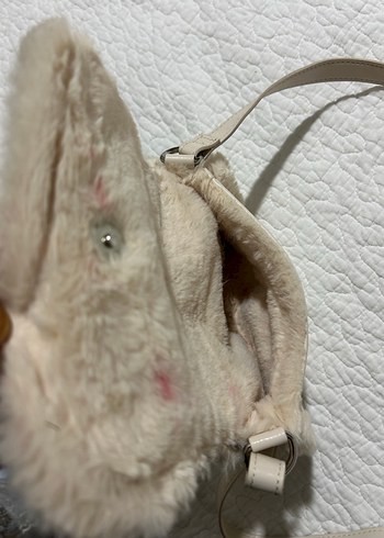 Bershka Beyaz Peluş Detaylı Kadın Çanta - Görsel 5