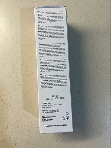  Beden Renk Cosrx 6 Peptid Cilt Güçlendirici Serum