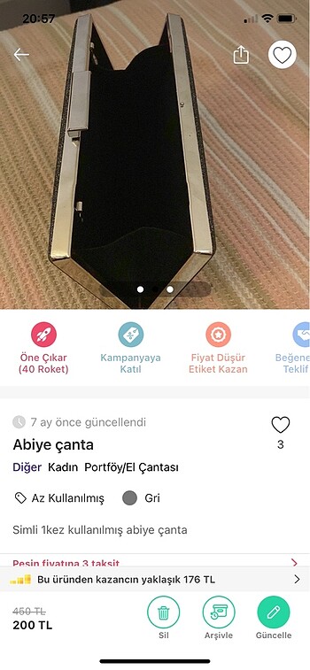 38 Beden gri Renk Platform topuk ayakkabi ve canta