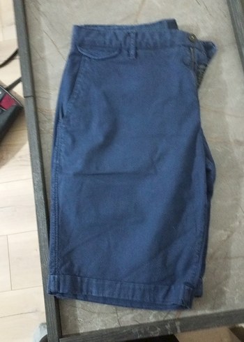 Lufian Koyu Mavi Denim Sort