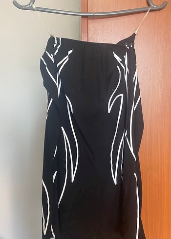 Baskılı Siyah mini elbise - Görsel 4