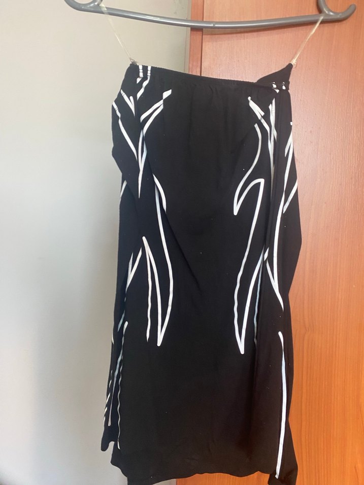 Baskılı Siyah mini elbise - Görsel 2