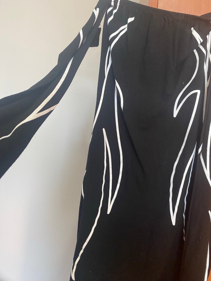 Baskılı Siyah mini elbise - Görsel 3