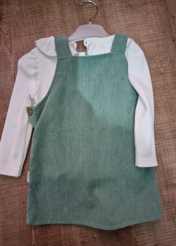 Kız Çocuk Örgü Elbise Nakışlı - Görsel 3