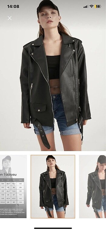 Oversize Deri Ceket