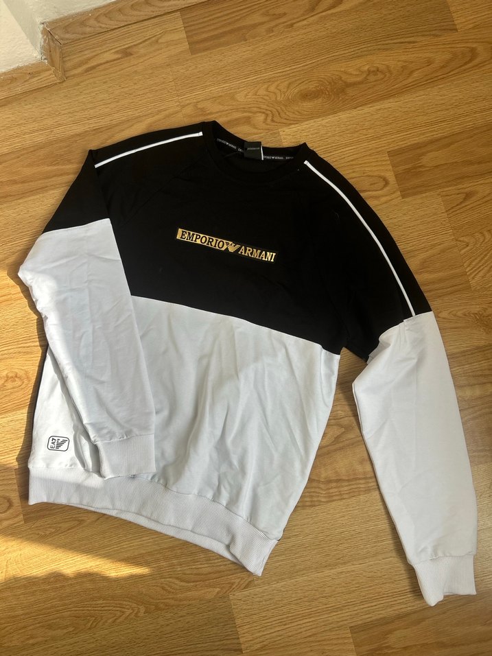 Emporio Armani Erkek Gri Beyaz Sweatshirt - Görsel 2