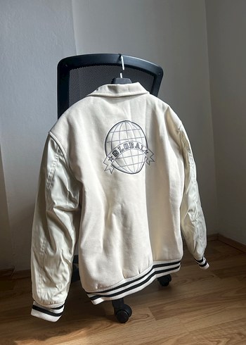 Erkek Beyaz Düğmeli Streetwear Ceket - Görsel 2