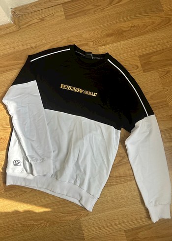 Emporio Armani Baskılı Beyaz Gri Sweatshirt - Görsel 2