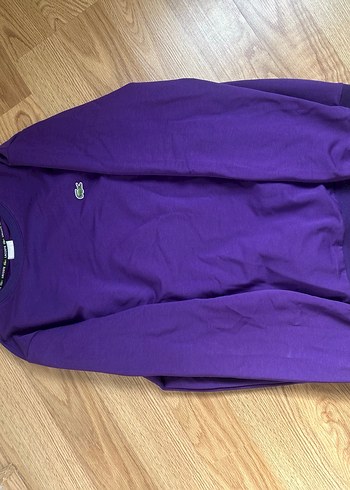 Mor Erkek Sweatshirt, Uzun Kollu, Salaş Kesim - Görsel 2