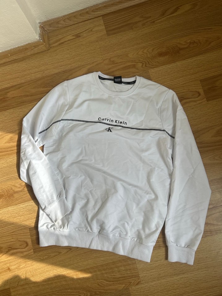 Calvin Klein Erkek Beyaz Sweatshirt - Görsel 2