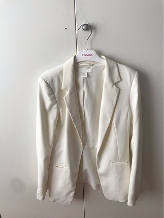 Beyaz h&m blazer ceket