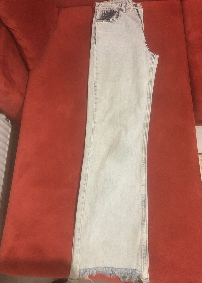 Açık kot palazzo pantalon - Görsel 2