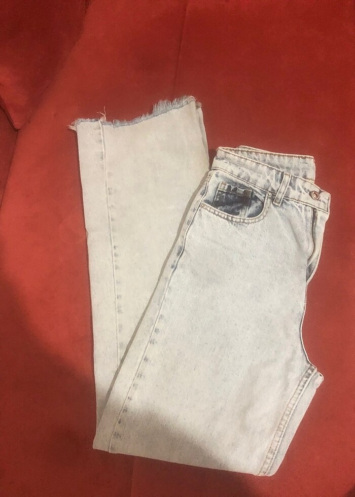 Açık kot palazzo pantalon - Görsel 3