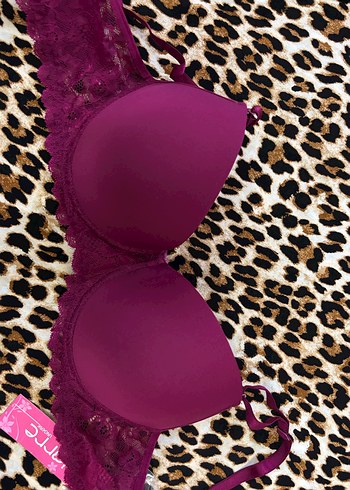 Miorre 90 Beden Mürdüm Rengi Dantel Detaylı Sütyen Takımı - Görsel 7