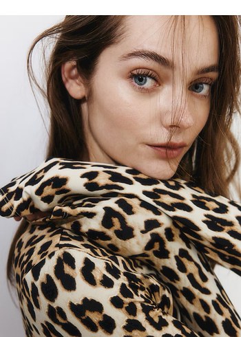 H&M Leopar Desenli Uzun Kollu Kadın Bluz