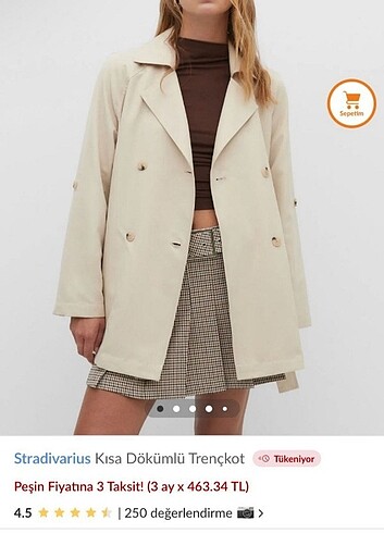 Stradivarius Kısa Trençkot 