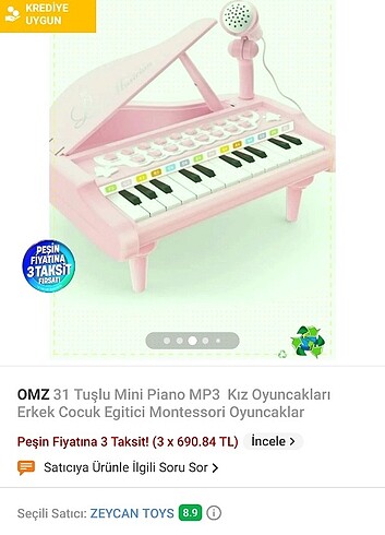  Beden Mini piyano