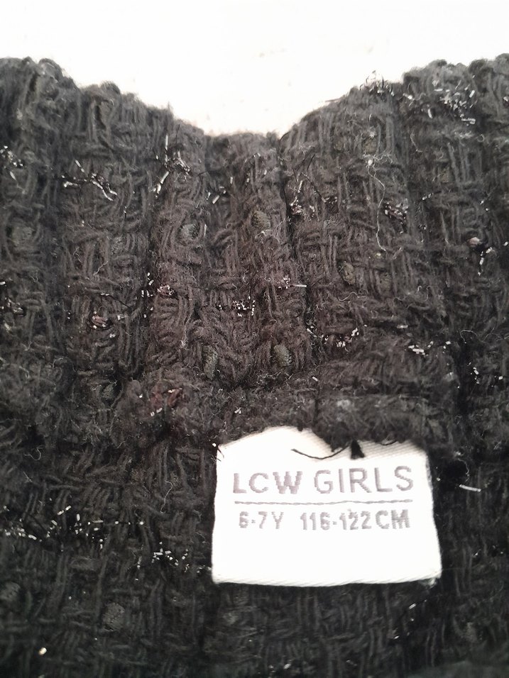 Düğmeli Siyah Yün Mini Şort - Görsel 3