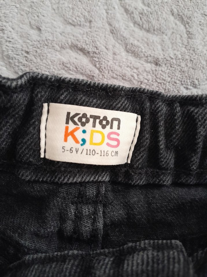 Kızlar için Payetli Gri Denim Şort - Görsel 3