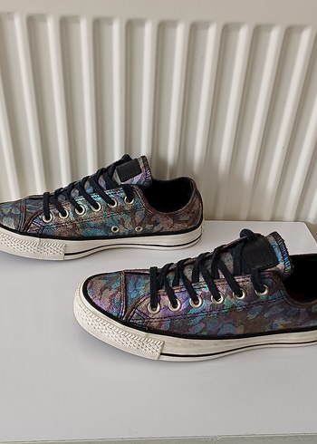 37,5 Beden çeşitli Renk Converse 8All Star Rainbow Metalik Spr Ayakkbı Oil Slick 551590C