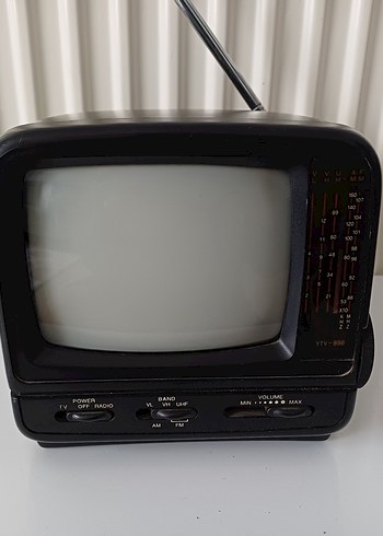 Eski antika mini siyah beyaz  Mini TV RADIO VAR - Görsel 2