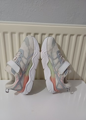 LUMBERJACK Kız Çocuk Gri Beyaz Bağcıksız Spor Ayakkabı - Görsel 8