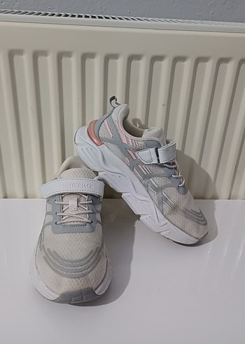 LUMBERJACK Kız Çocuk Gri Beyaz Bağcıksız Spor Ayakkabı - Görsel 2