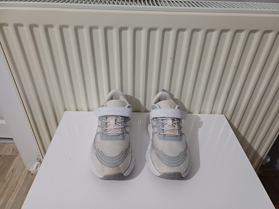 LUMBERJACK Kız Çocuk Gri Beyaz Bağcıksız Spor Ayakkabı - Görsel 5