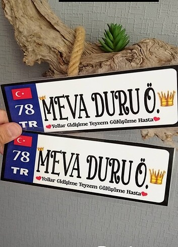 Akülü Araba Plakası 